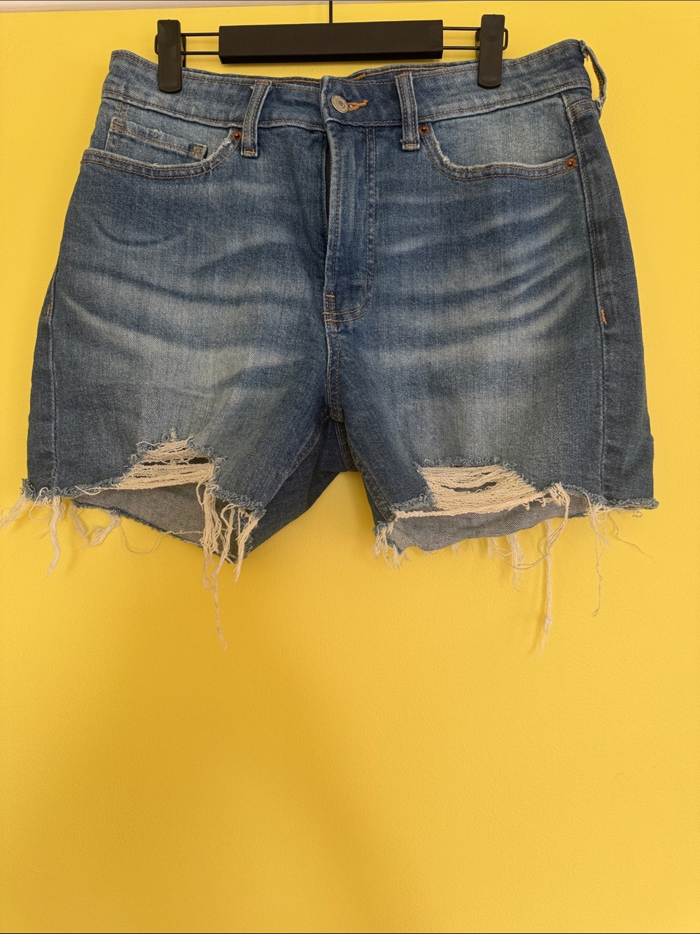 Old Navy Blue Distressed Denim Cutoff Shorts